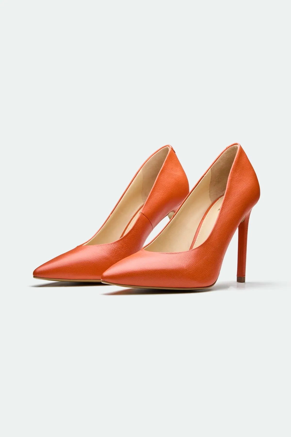 Orange Pointed Toe Stiletto High Heels – Elegant Slip-On Pumps for Women