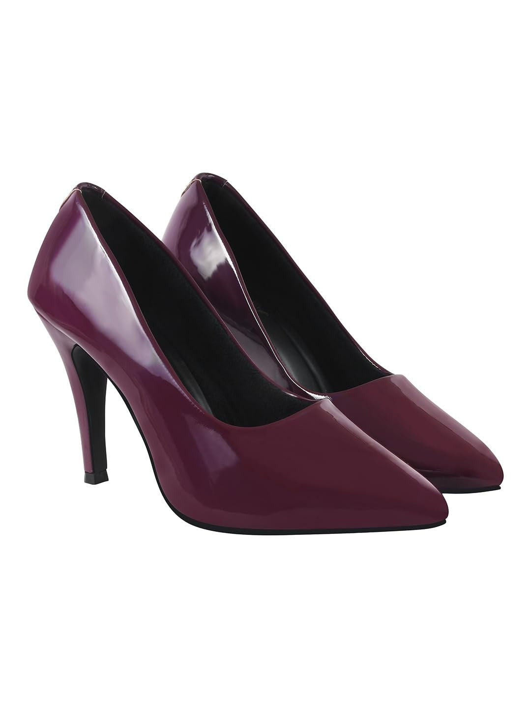 Burgundy Patent Pointed Toe Heels – Classic Glossy Stiletto Pumps